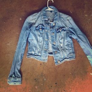 American Eagle distressed jean jacket